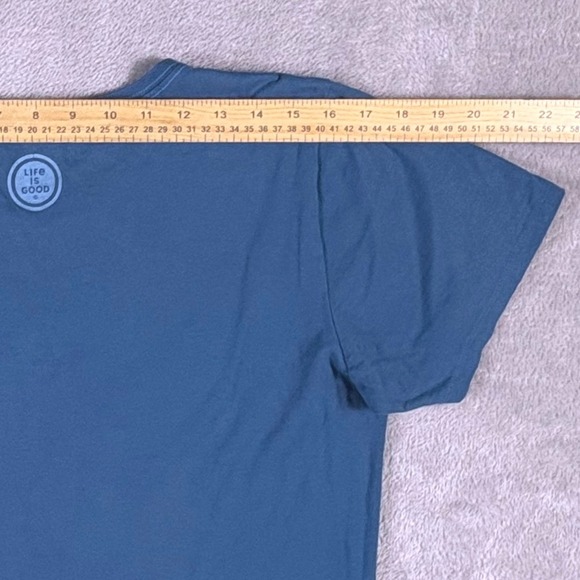 Life Is Good Womens Blue Good Day Sunshine Crusher Tee Graphic T-Shirt Large - Picture 10 of 11